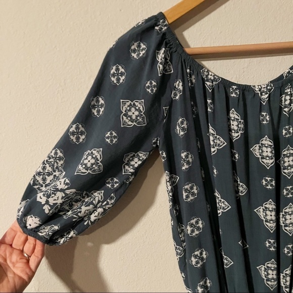 Faithfull the Brand grayish blue patterned romper - Picture 9 of 13